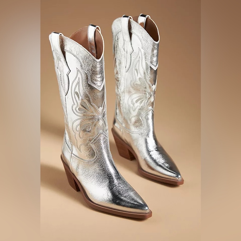 Bibi Lou Western Boots silver size 5.5 brand new